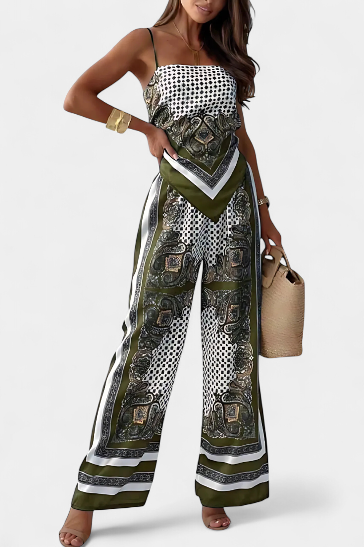Leonie Set με Μοτίβο Paisley και Λουράκια