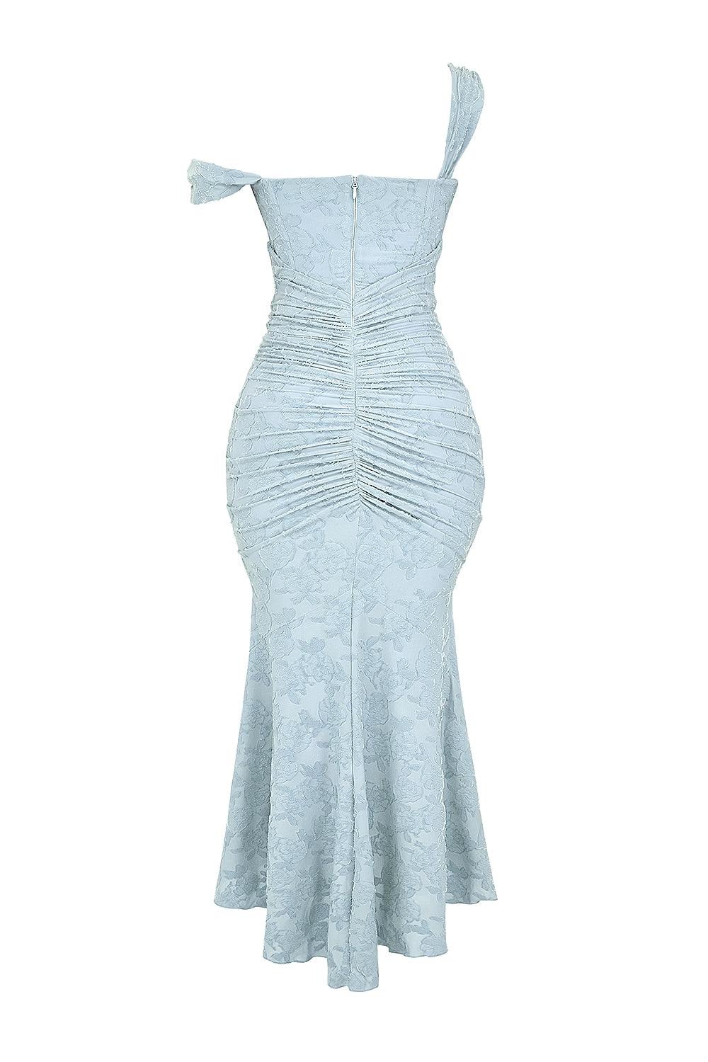 Bella | Μάξι Φλοράλ Φόρεμα Blue Bell (Blue bell floral maxi dress)