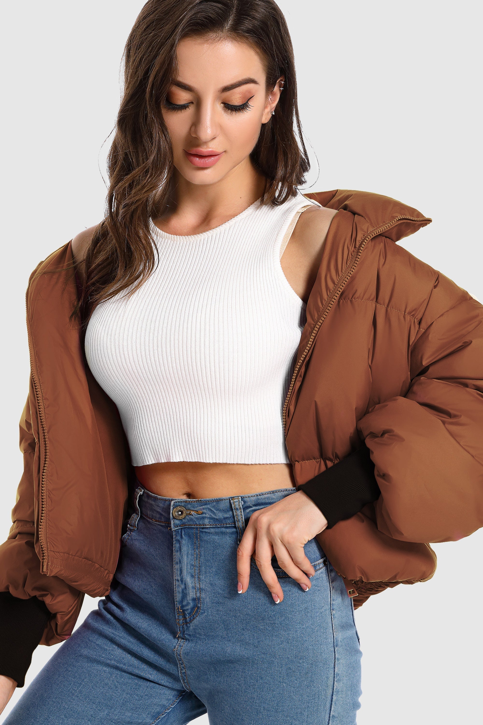 Dela | Κλασικό Κοντό Oversized Πουπουλένιο Παλτό