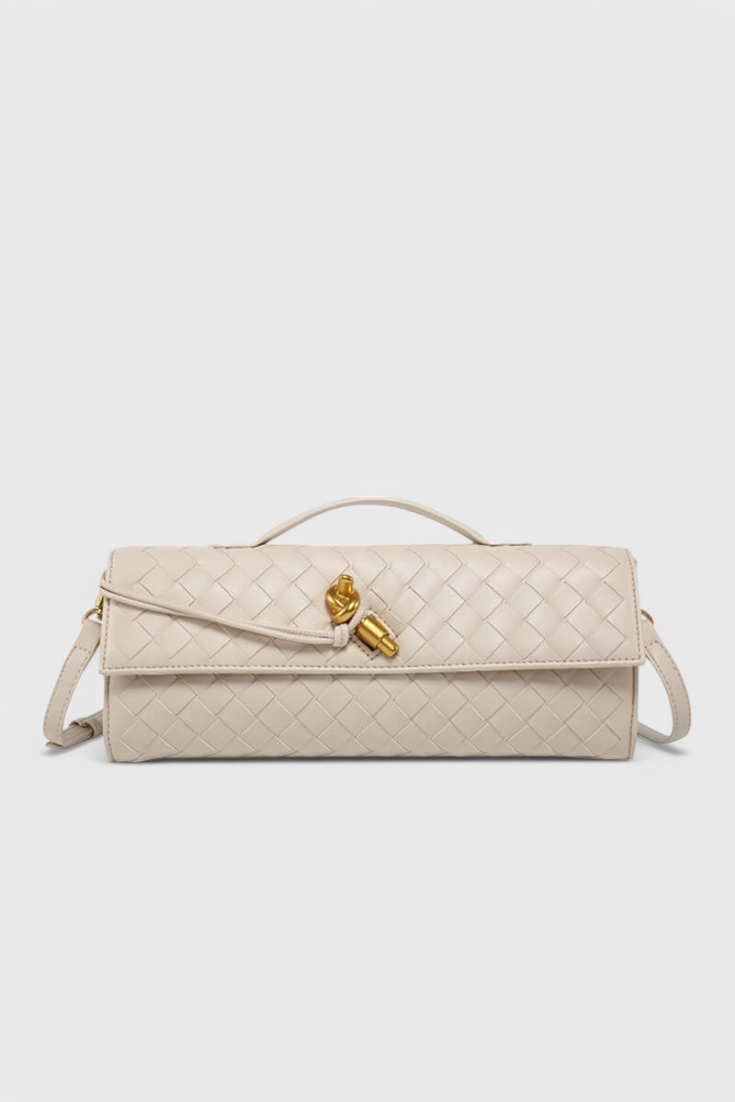 Melanie Τσάντα Clutch με Χρυσή Λεπτομέρεια Κόμπου