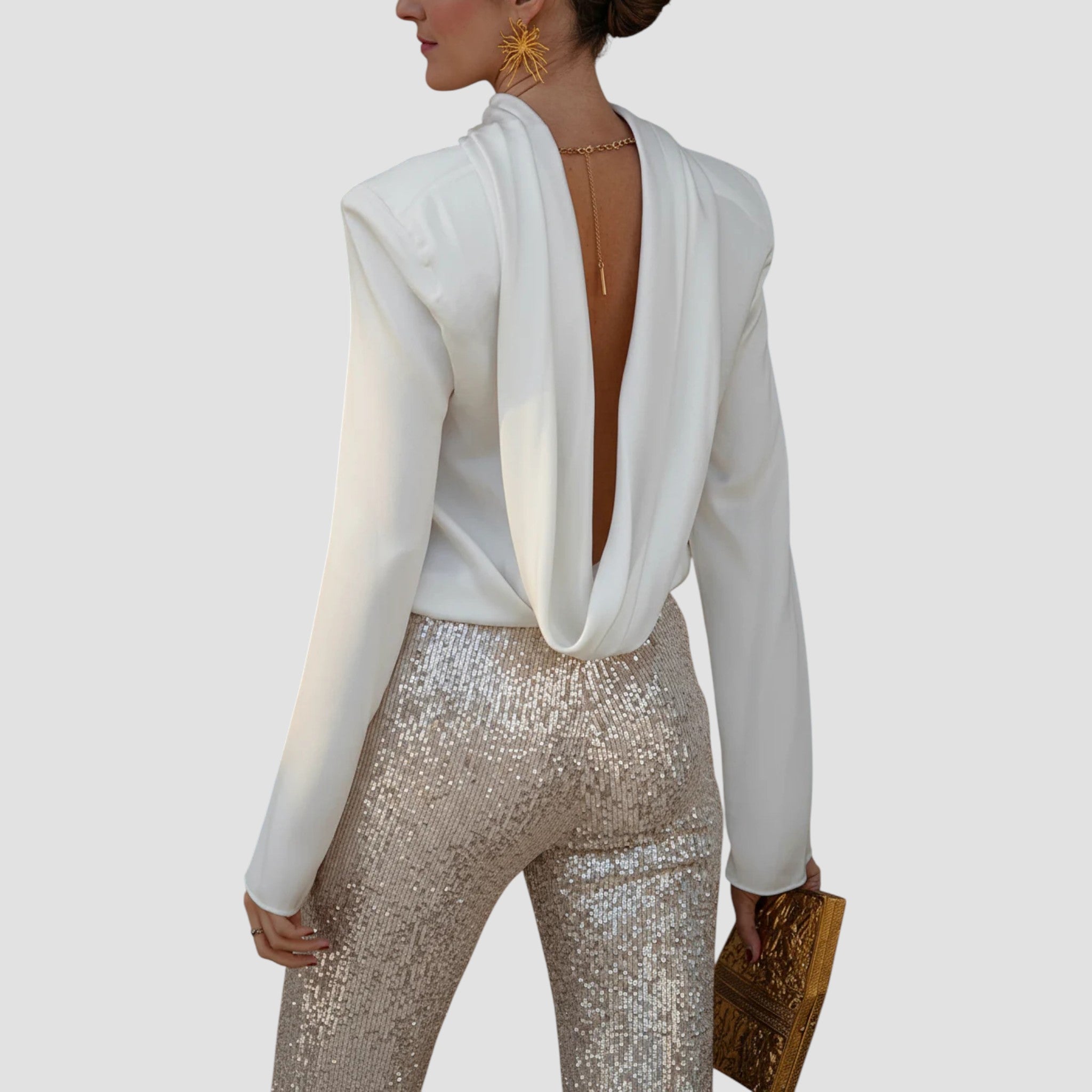 Elea Μπλούζα – Σατέν & Αλυσίδα Elegant