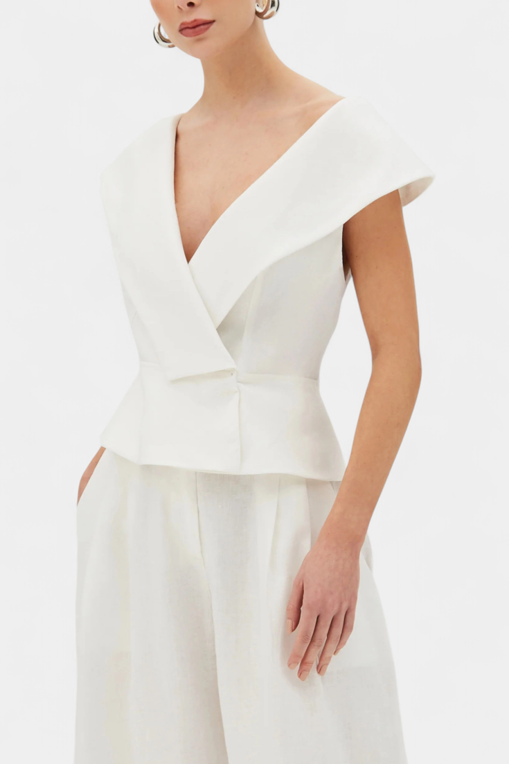 Χέιντεν | Σετ με Ασύμμετρο Τοπ και Παντελόνι Παλάτσο