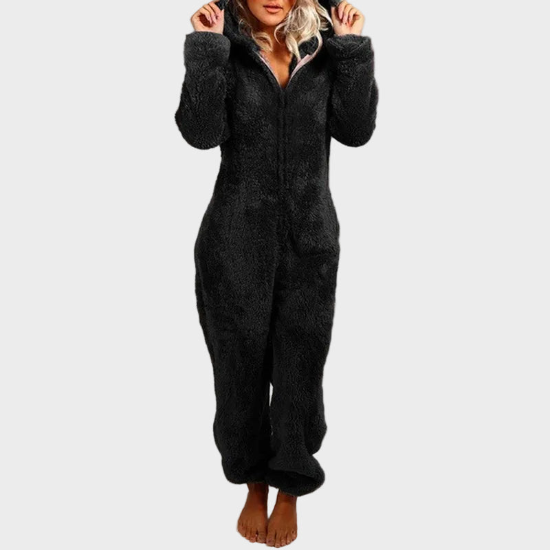 Klara |Ultra-Soft Hooded Onesie for Lounging – Plush Fabric, Playful Design & Comfortable Fit