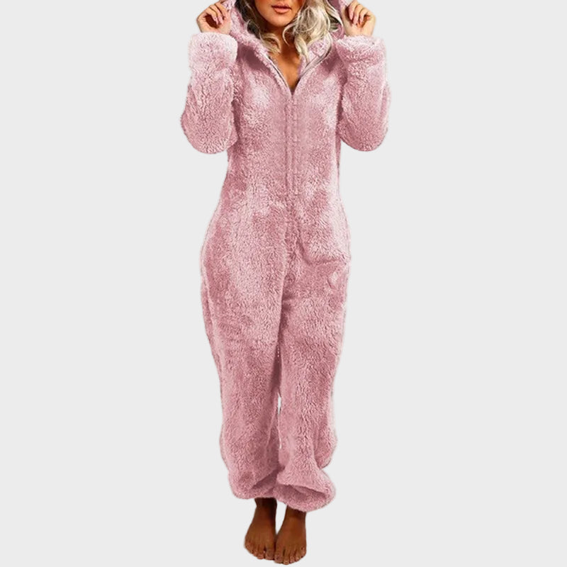 Klara |Ultra-Soft Hooded Onesie for Lounging – Plush Fabric, Playful Design & Comfortable Fit
