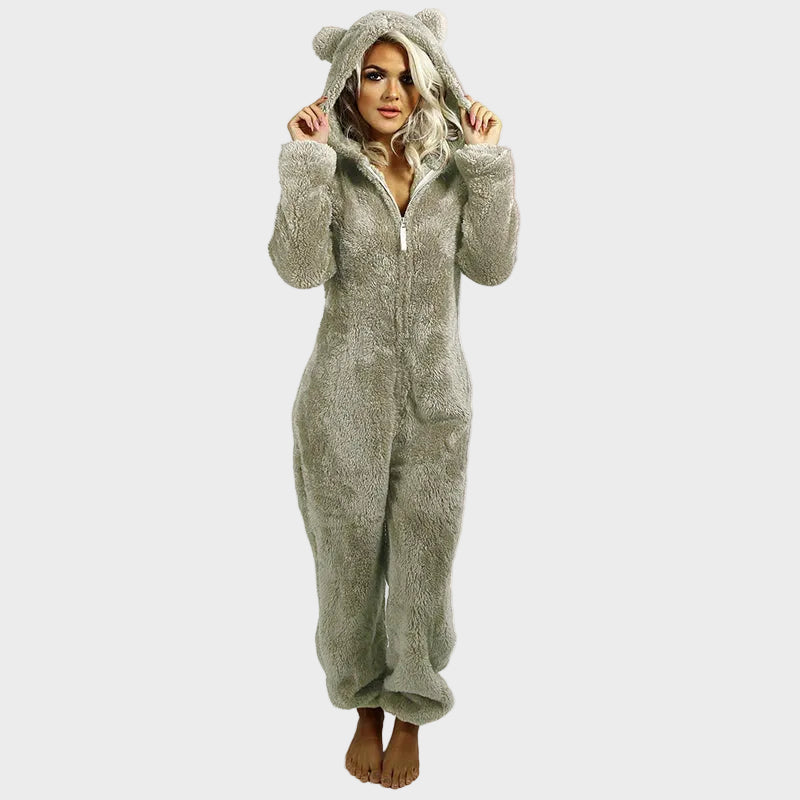 Klara |Ultra-Soft Hooded Onesie for Lounging – Plush Fabric, Playful Design & Comfortable Fit