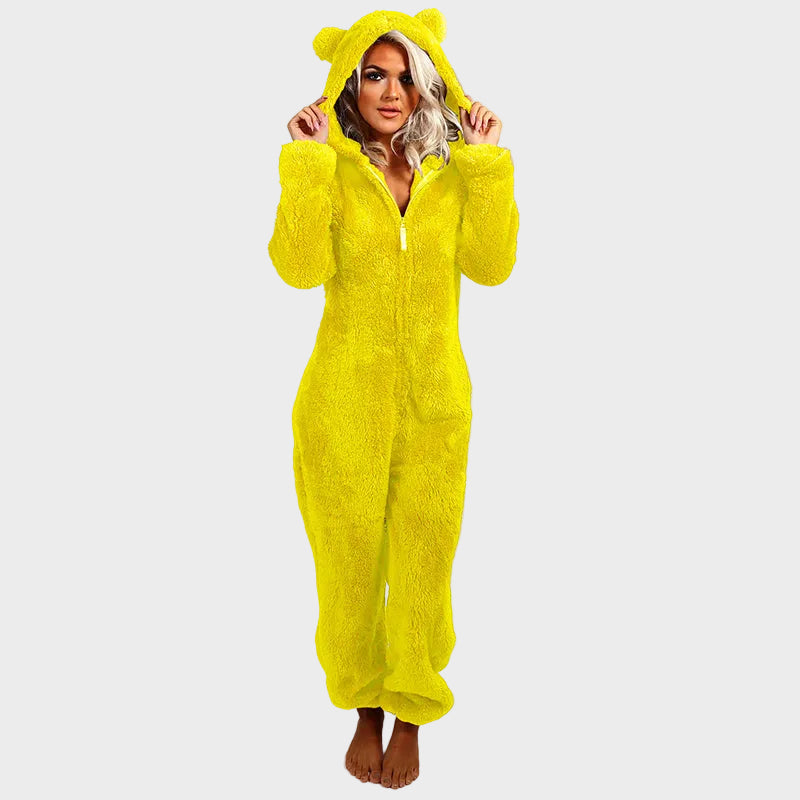 Klara |Ultra-Soft Hooded Onesie for Lounging – Plush Fabric, Playful Design & Comfortable Fit