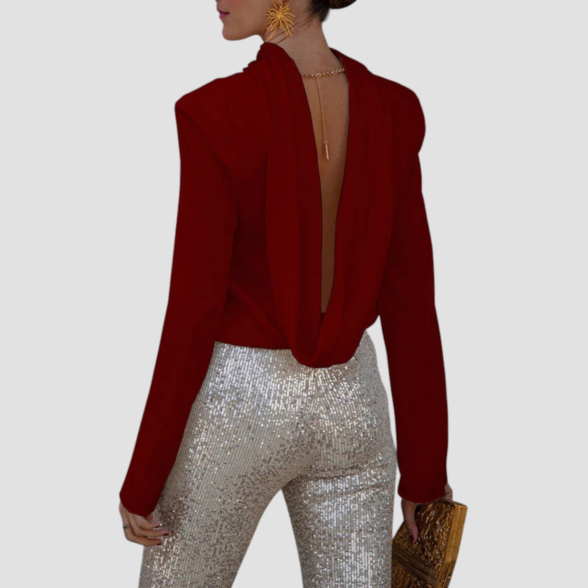 Elea  Μπλούζα – Σατέν & Αλυσίδα Elegant