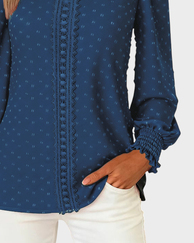 Lilibeth | Μπλούζα με Στρογγυλή Λαιμόκοψη και Φουσκωτά Μανίκια