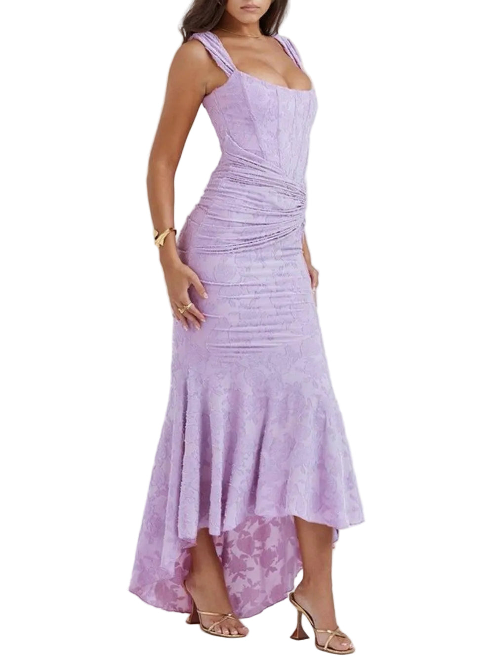 Bella | Μάξι Φλοράλ Φόρεμα Blue Bell (Blue bell floral maxi dress)