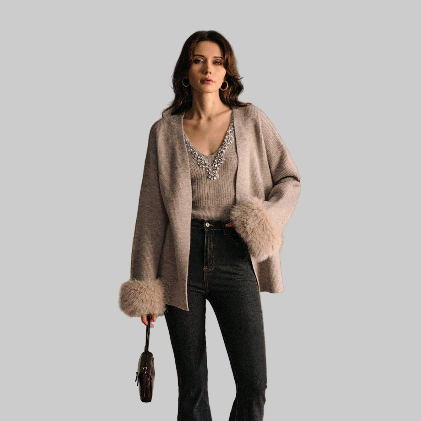 Eira διακοσμημένη μπλούζα με συντονισμένο μπολερό