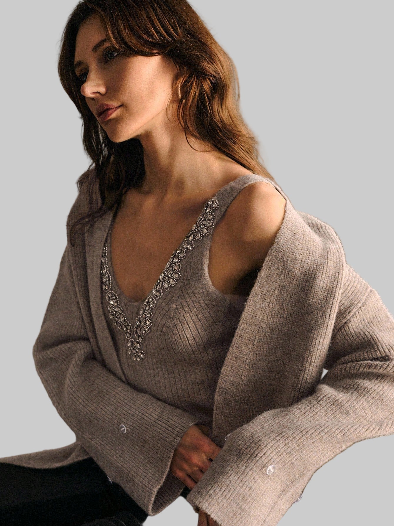 Eira διακοσμημένη μπλούζα με συντονισμένο μπολερό