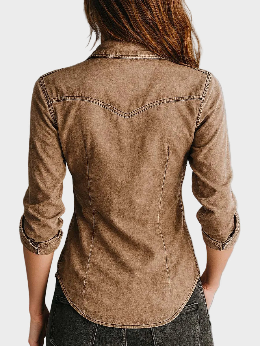 Ace | Ρετρό Πλυμένη Μπλούζα με Αντίθετες Ραφές