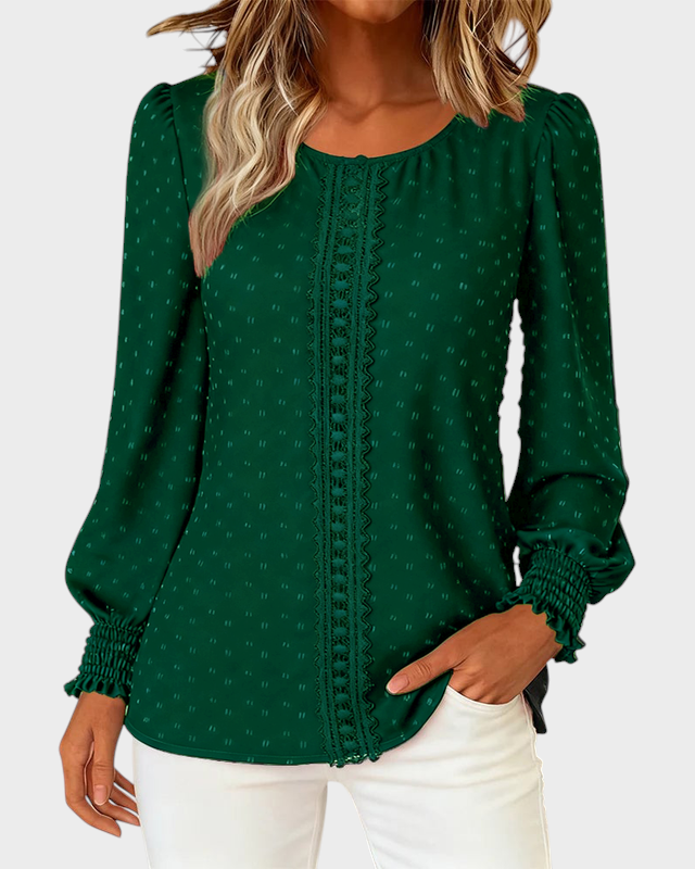 Lilibeth | Μπλούζα με Στρογγυλή Λαιμόκοψη και Φουσκωτά Μανίκια