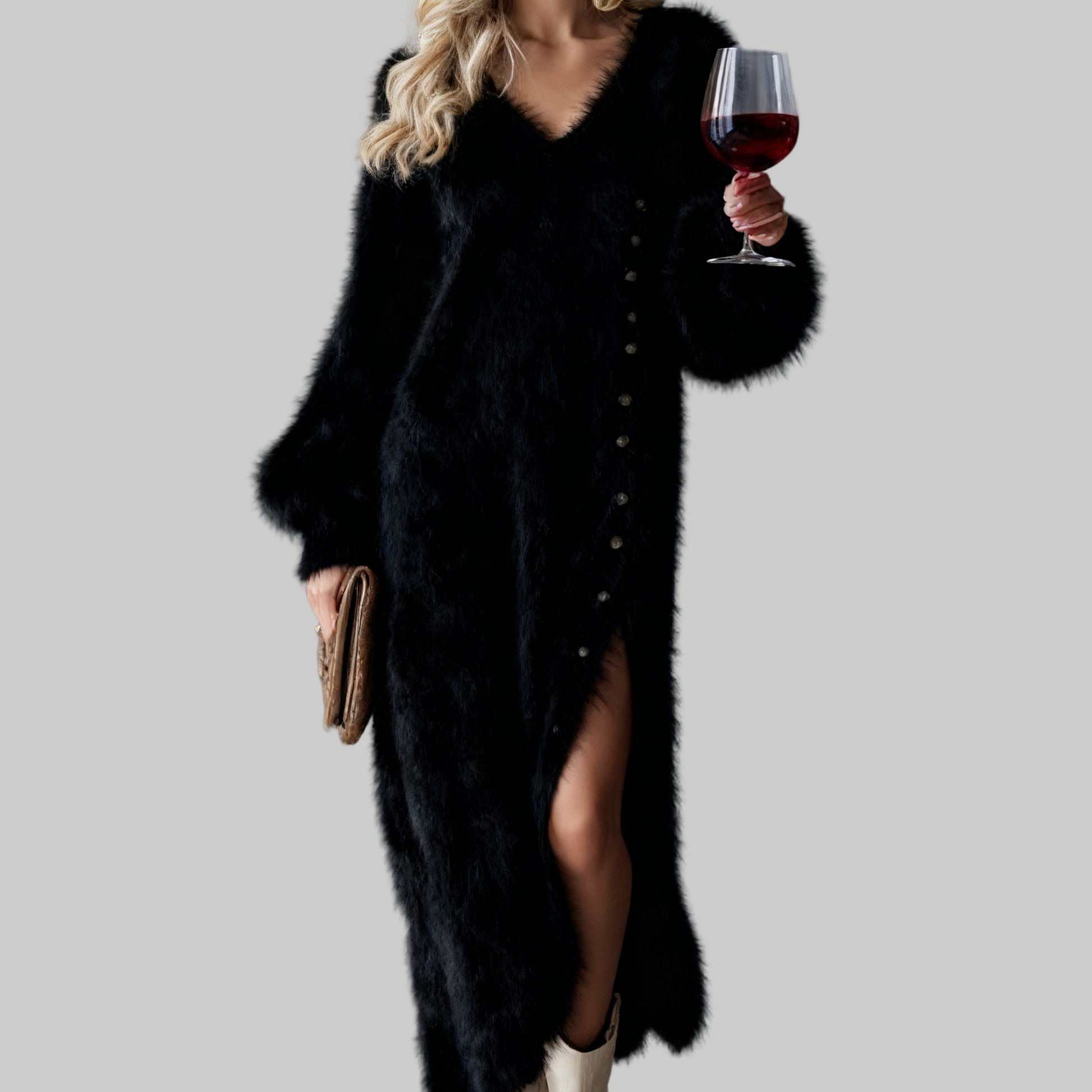 Γυναικείο Κομψό Φόρεμα Με Πλευρική Χαραγή