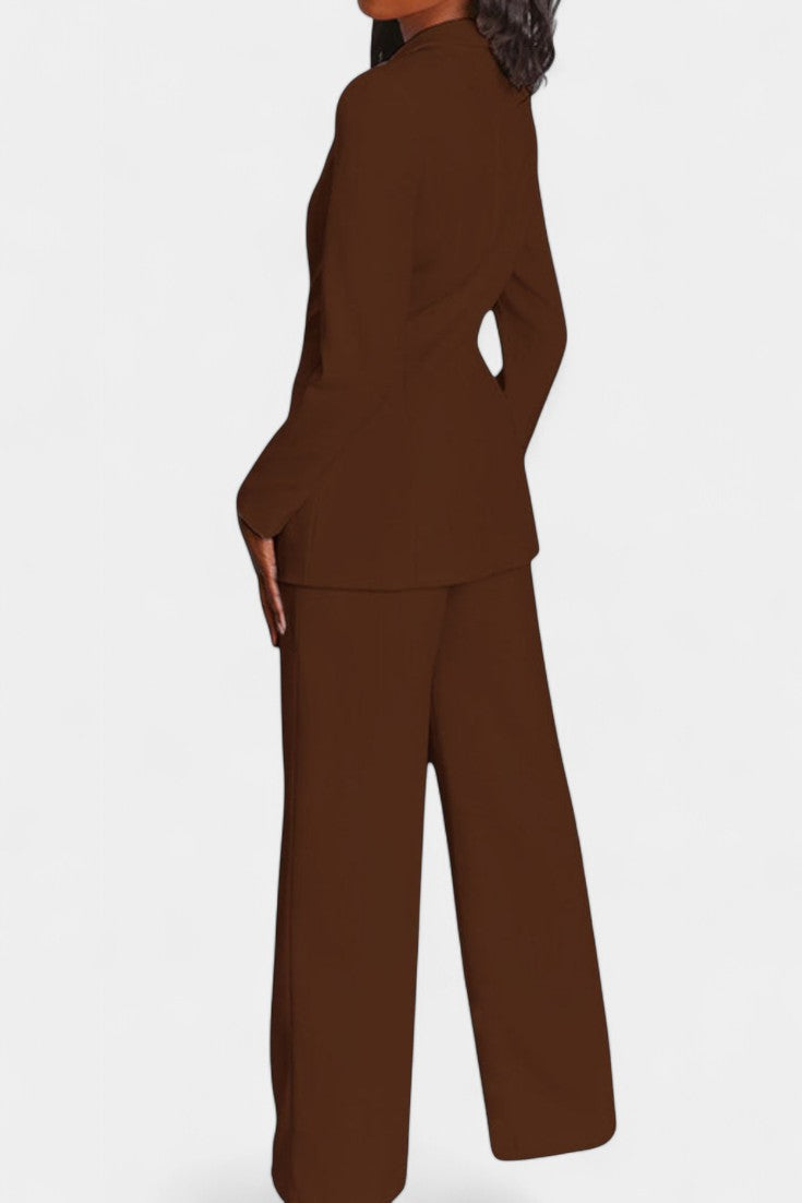 Marnie Set Σακάκι Ραμμένο Κατά Παραγγελία και Παντελόνι με Φαρδύ Μπατζάκι