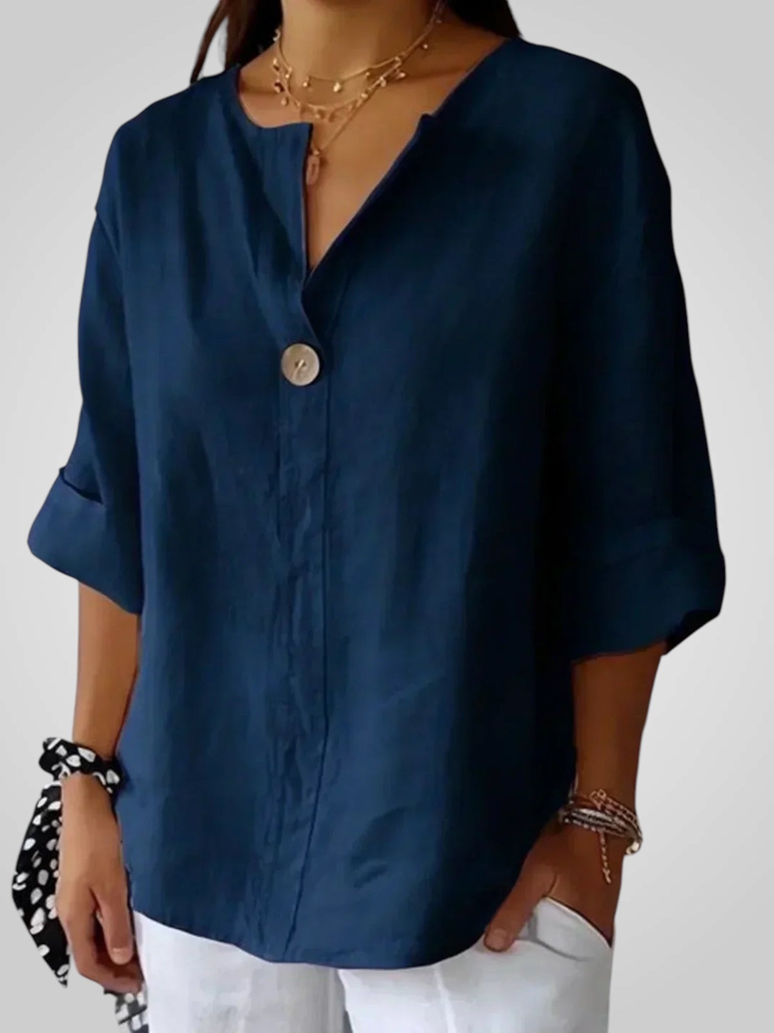 Σαμπριν | Άνετο Λαιμόκοψη V σχήματος Μπλούζα 