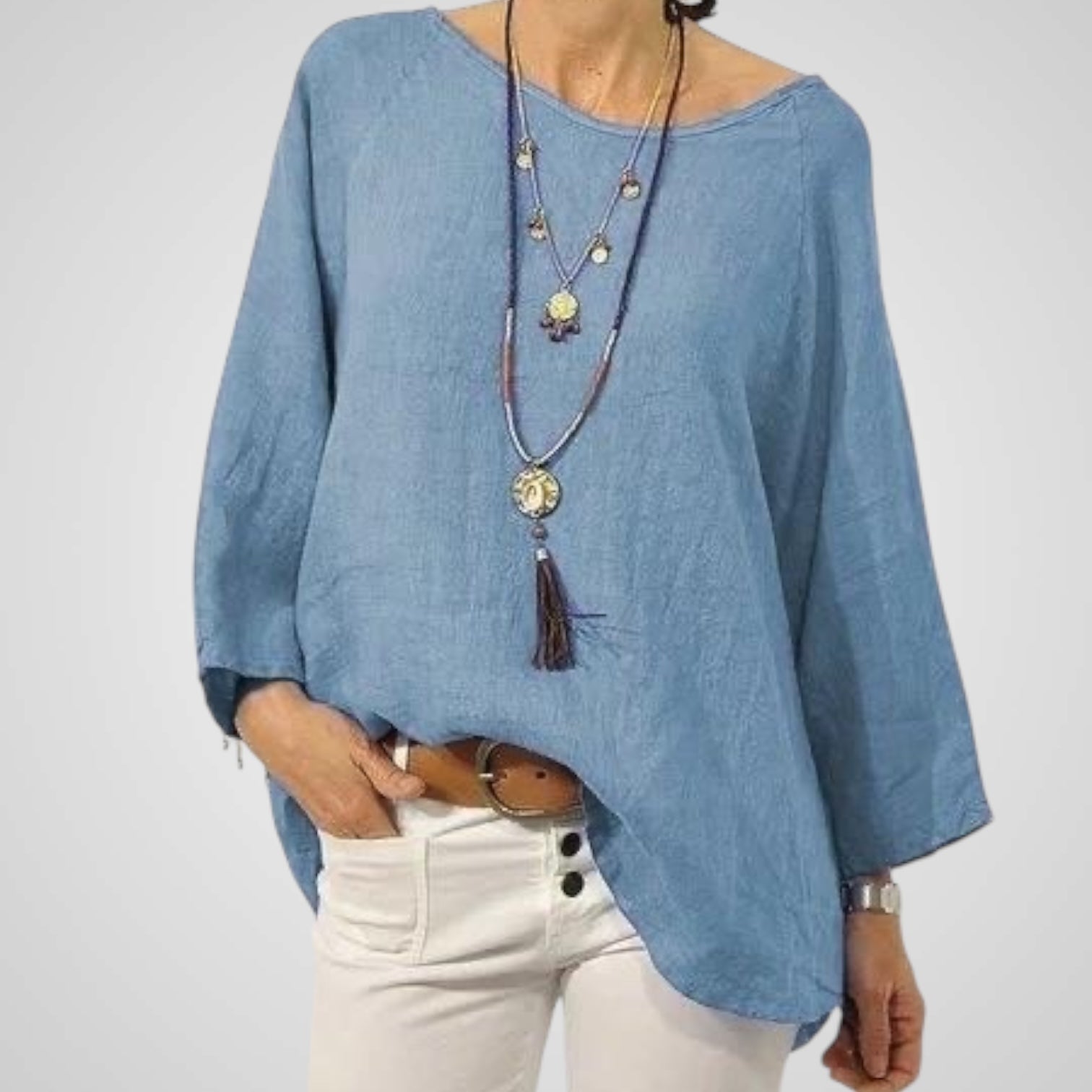 Άννα | Γυναικεία Μπλούζα – Μείγμα Βαμβακιού και Λινού &amp; Άνετη Εφαρμογή