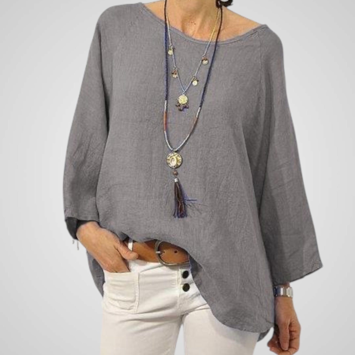 Άννα | Γυναικεία Μπλούζα – Μείγμα Βαμβακιού και Λινού &amp; Άνετη Εφαρμογή