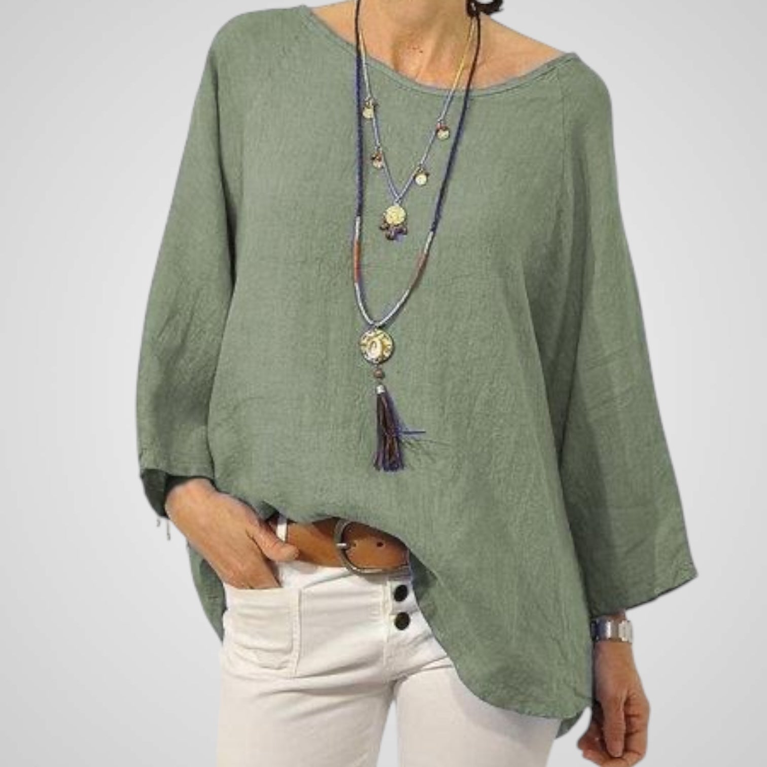 Άννα | Γυναικεία Μπλούζα – Μείγμα Βαμβακιού και Λινού &amp; Άνετη Εφαρμογή