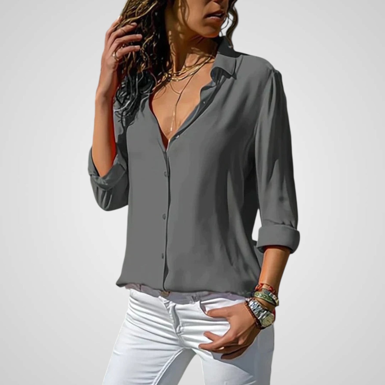 Φέννα | Κομψό Σιφόν Μπλούζα