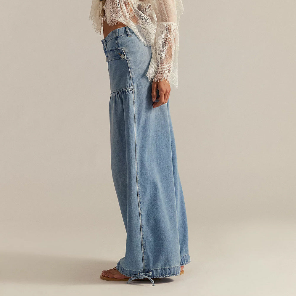 Poppy - Κομψό τζιν με φαρδιά γραμμή 