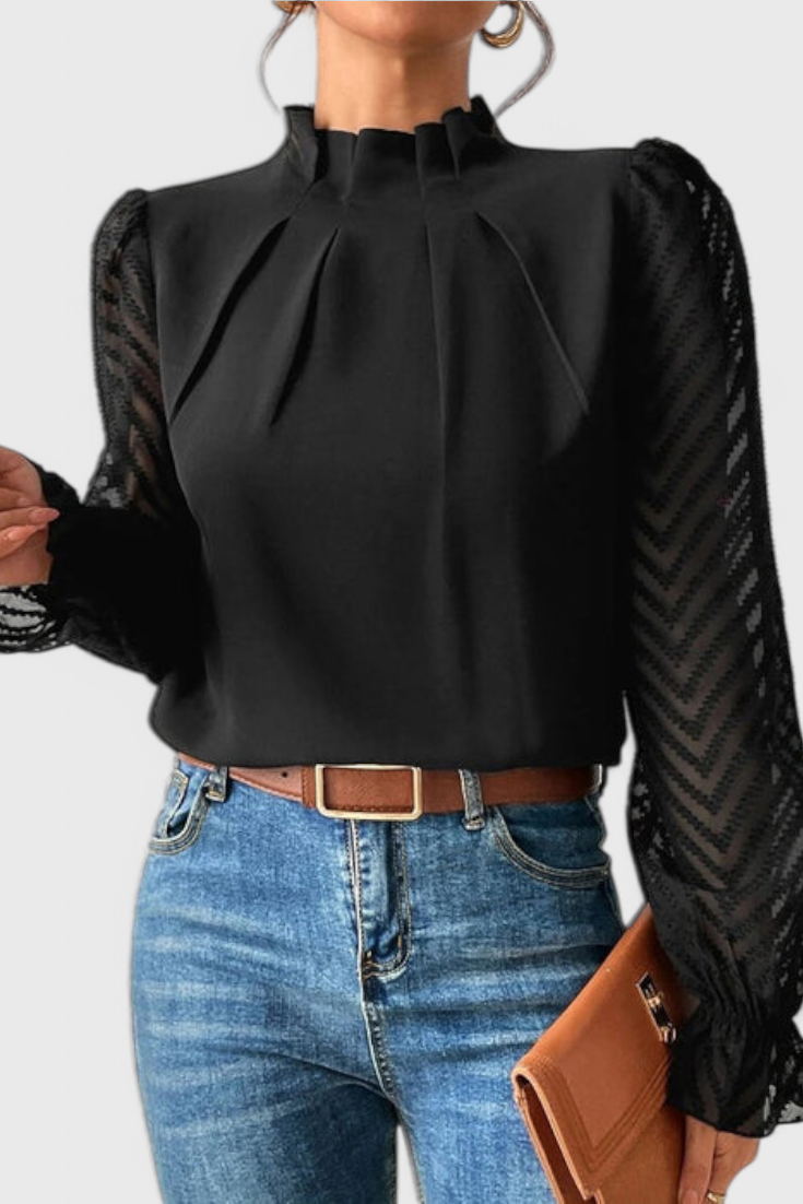 Helga Ναυτική Μπλούζα με Μακριά Μανίκια