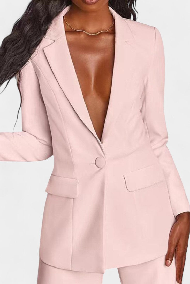 Marnie Set Σακάκι Ραμμένο Κατά Παραγγελία και Παντελόνι με Φαρδύ Μπατζάκι