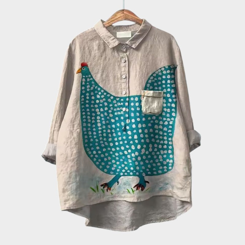 Yvonne — Premium Μπλούζα με Δαντέλα