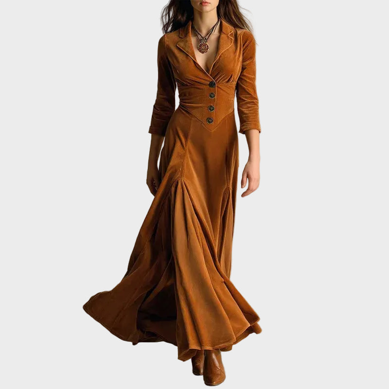 Anna | Long Velvet Dress