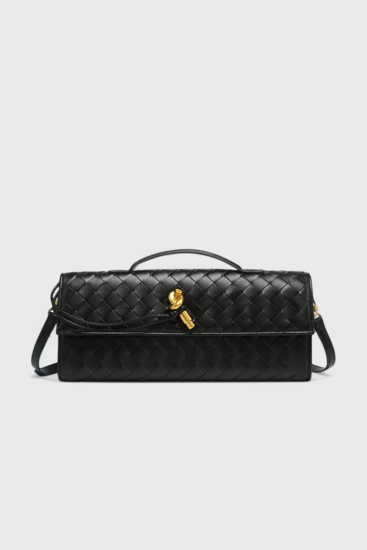 Melanie Τσάντα Clutch με Χρυσή Λεπτομέρεια Κόμπου