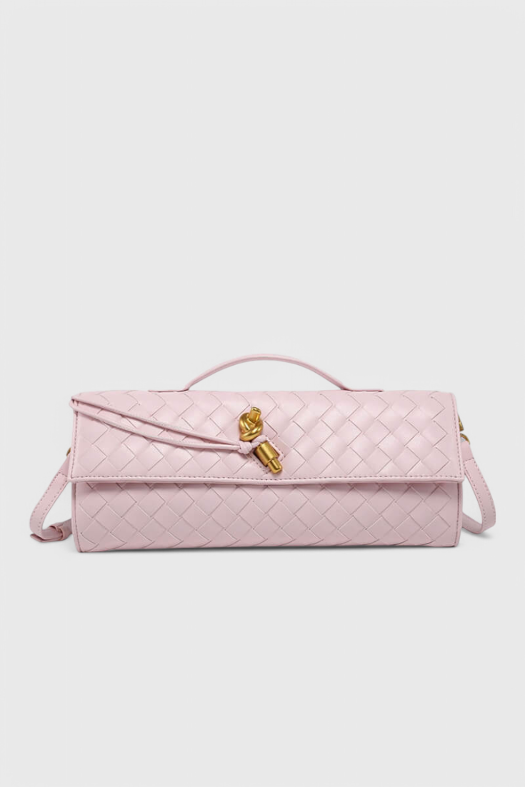 Melanie Τσάντα Clutch με Χρυσή Λεπτομέρεια Κόμπου