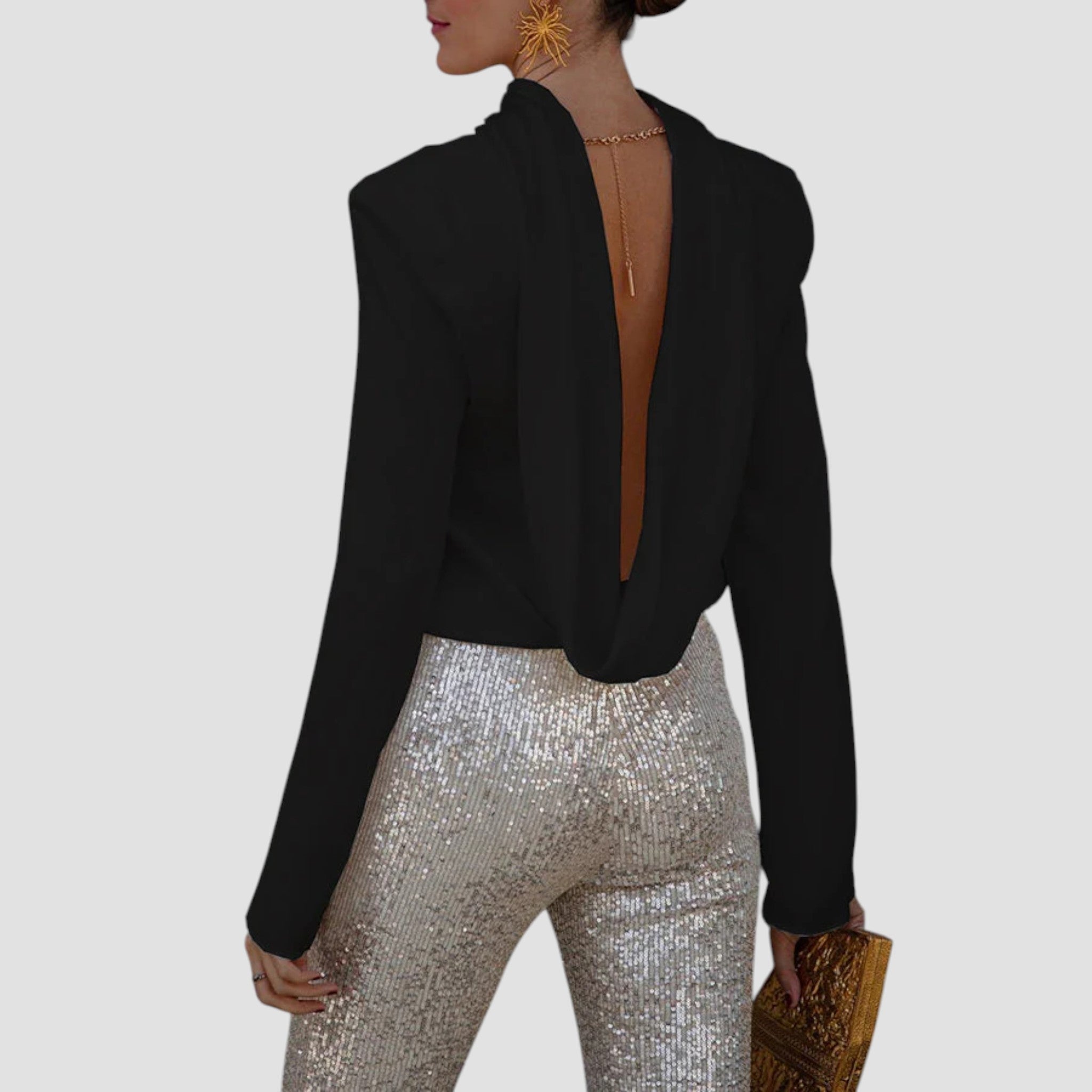 Elea  Μπλούζα – Σατέν & Αλυσίδα Elegant