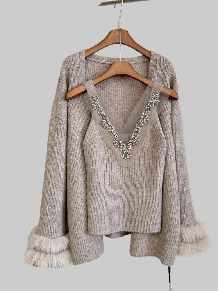 Eira διακοσμημένη μπλούζα με συντονισμένο μπολερό