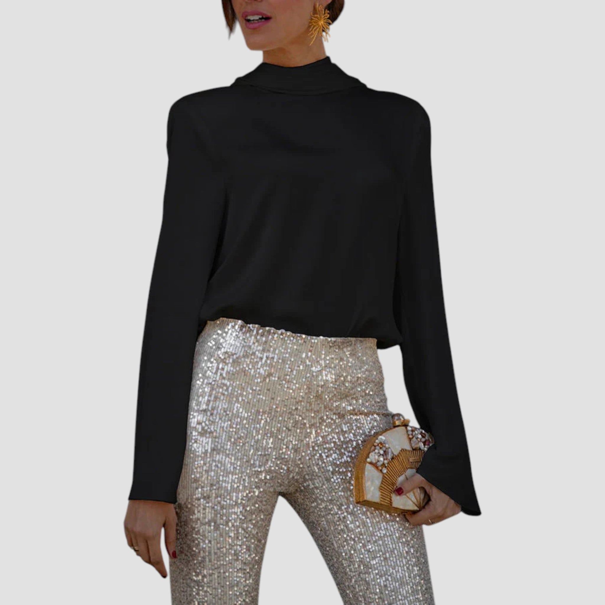 Elea  Μπλούζα – Σατέν & Αλυσίδα Elegant