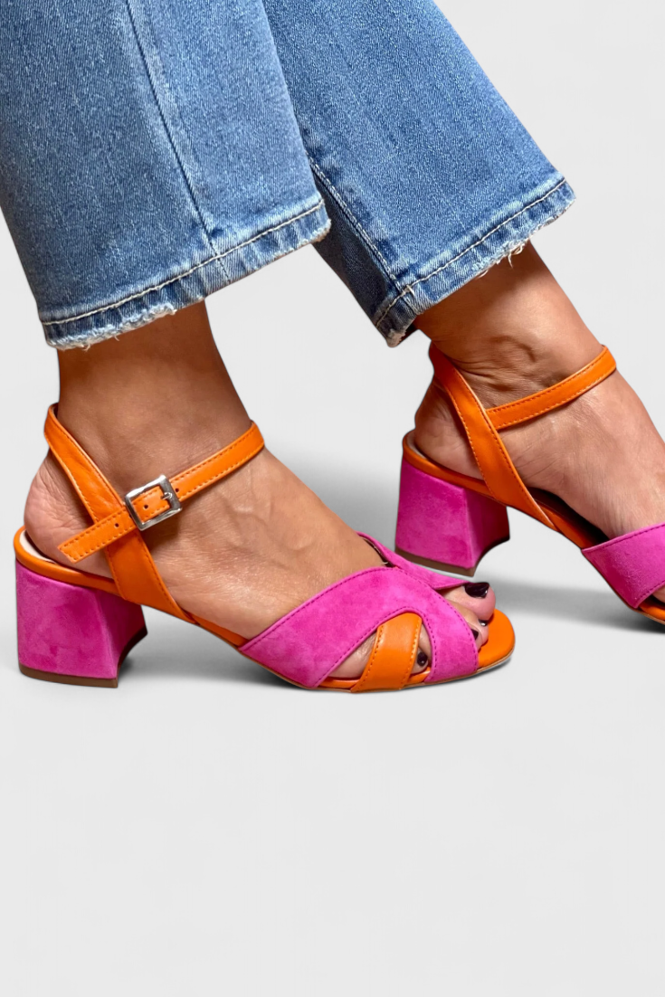 Norma Elegant σανδάλια με άνετο τακούνι και ρυθμιζόμενο λουράκι