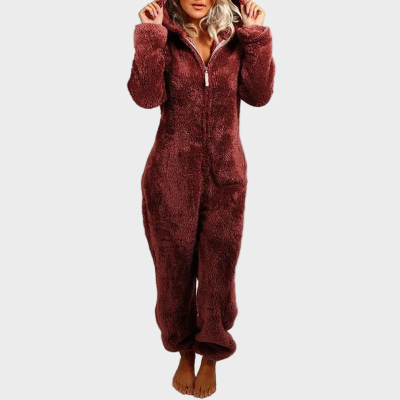 Klara |Ultra-Soft Hooded Onesie for Lounging – Plush Fabric, Playful Design & Comfortable Fit