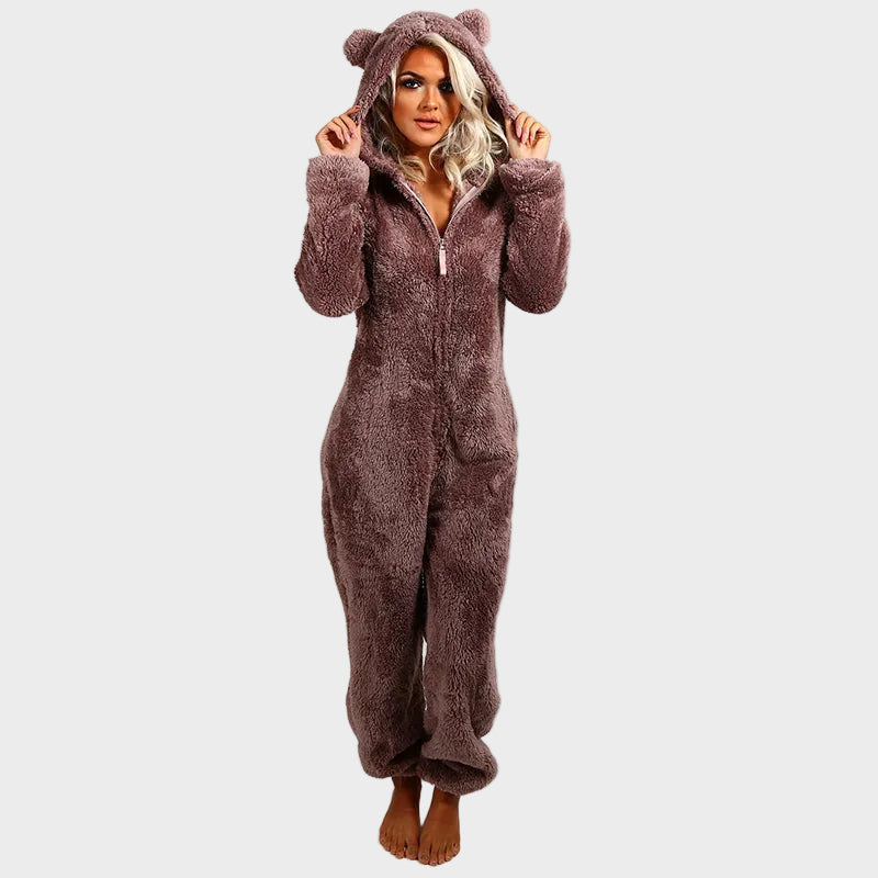 Klara |Ultra-Soft Hooded Onesie for Lounging – Plush Fabric, Playful Design & Comfortable Fit