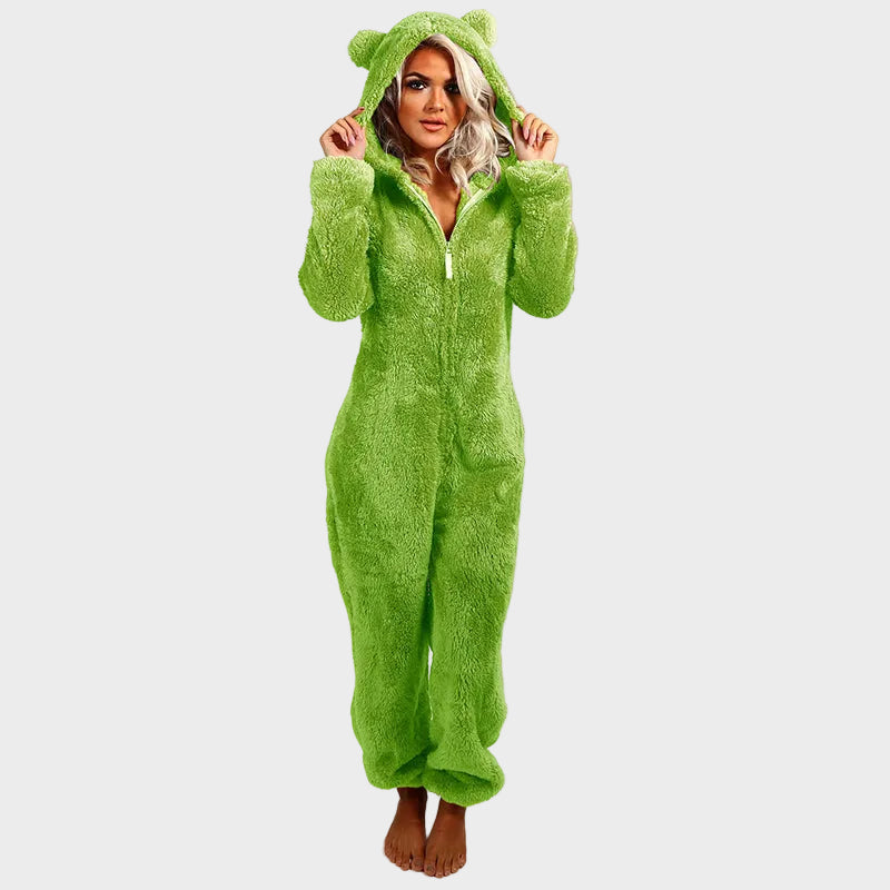 Klara |Ultra-Soft Hooded Onesie for Lounging – Plush Fabric, Playful Design & Comfortable Fit